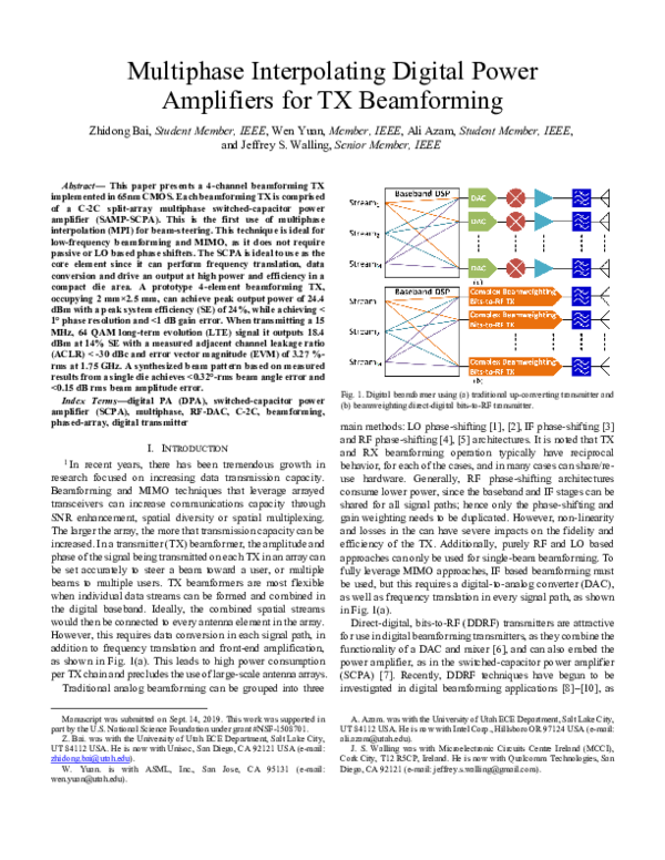 (PDF) Multiphase interpolating digital power amplifiers for TX beamforming