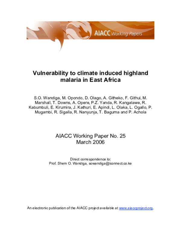 (PDF) Climate Change and Vulnerability and Adaptation