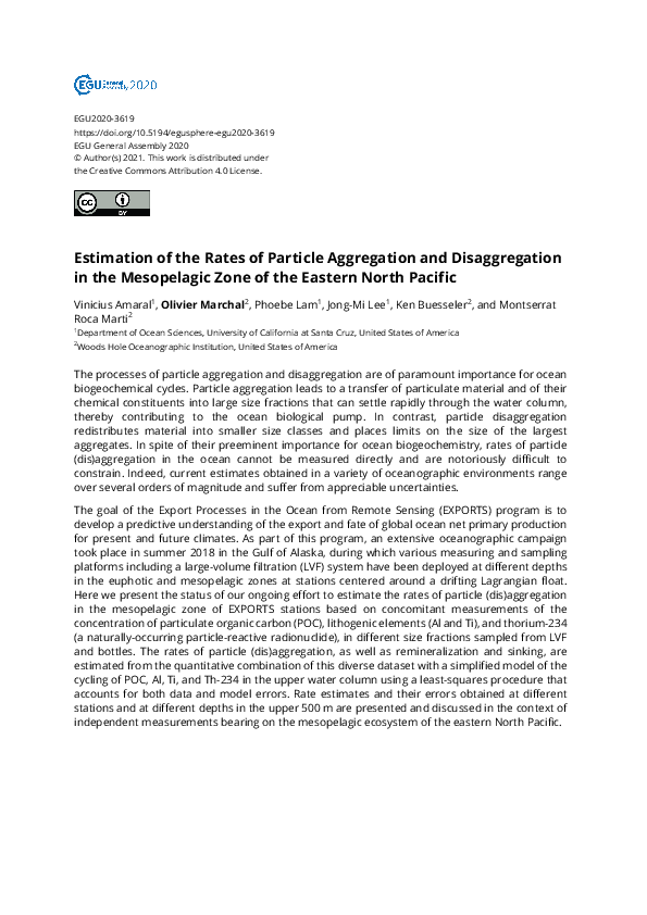 (PDF) Estimation of the Rates of Particle Aggregation and ...