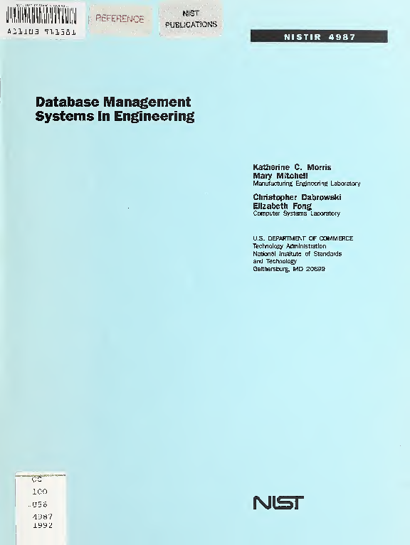 (PDF) Database Management Systems in Engineering