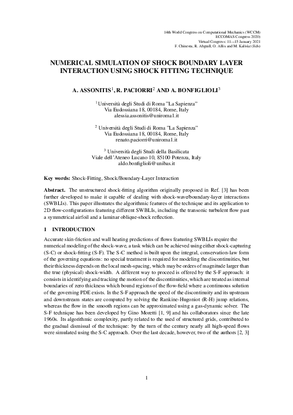 (PDF) Numerical Simulation of Shock Boundary Layer Interaction Using a ...