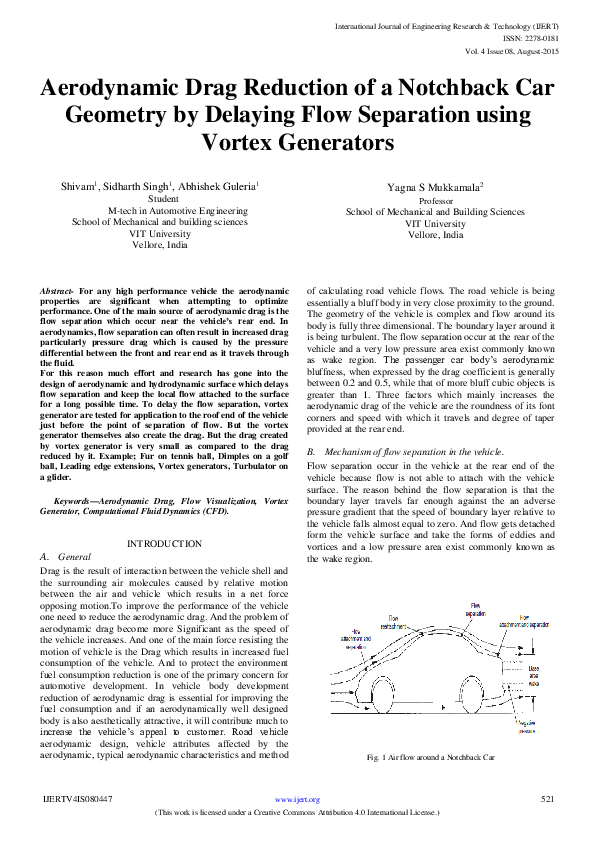 (PDF) Aerodynamic Drag Reduction of a Notchback Car Geometry by ...
