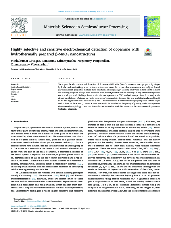 (PDF) Highly selective and sensitive electrochemical determination of ...