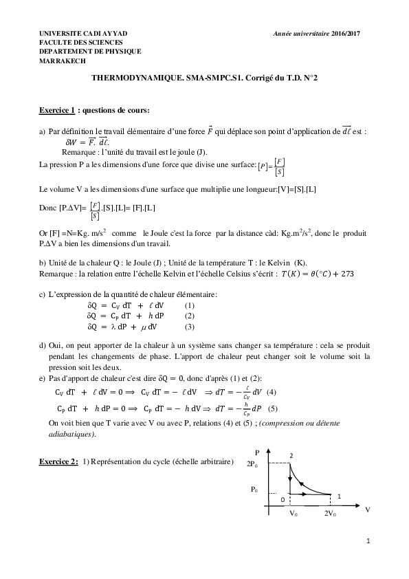 (PDF) Corrige TD 2 marakech