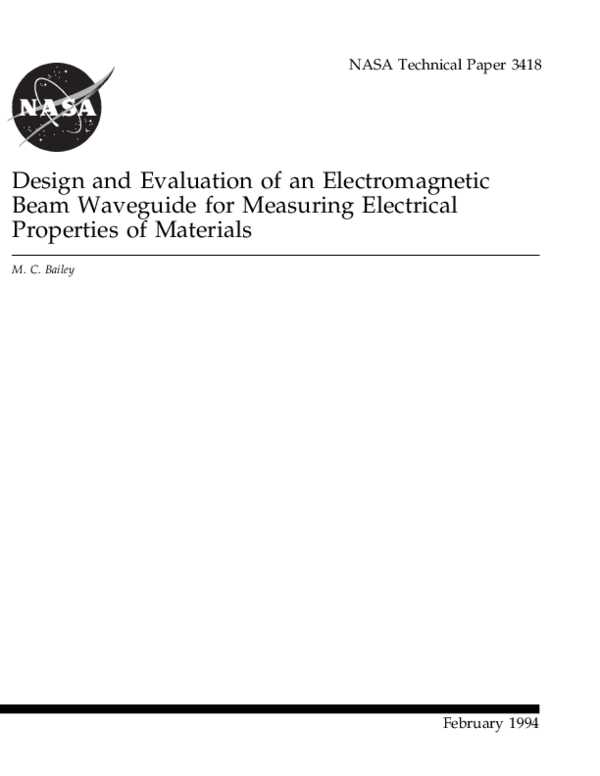 (PDF) Design and evaluation of an electromagnetic beam waveguide for ...