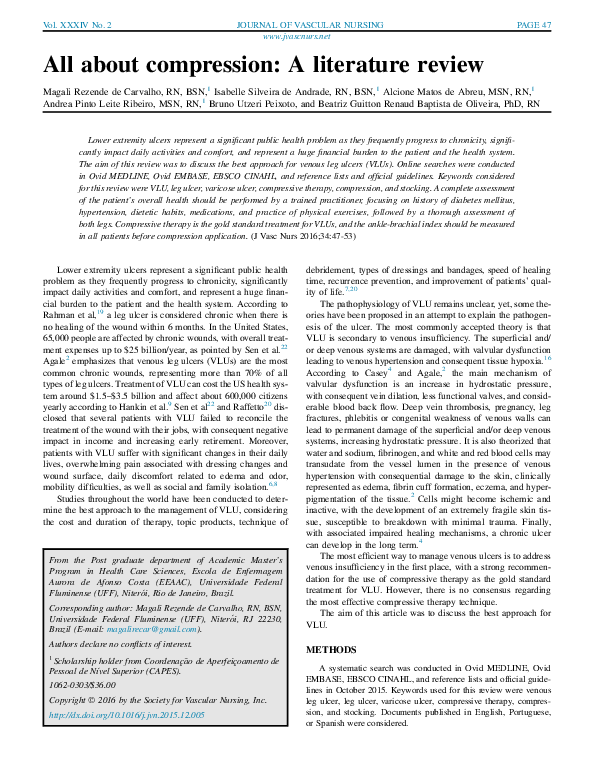 (PDF) All about compression A literature review Alcione M A T O S D