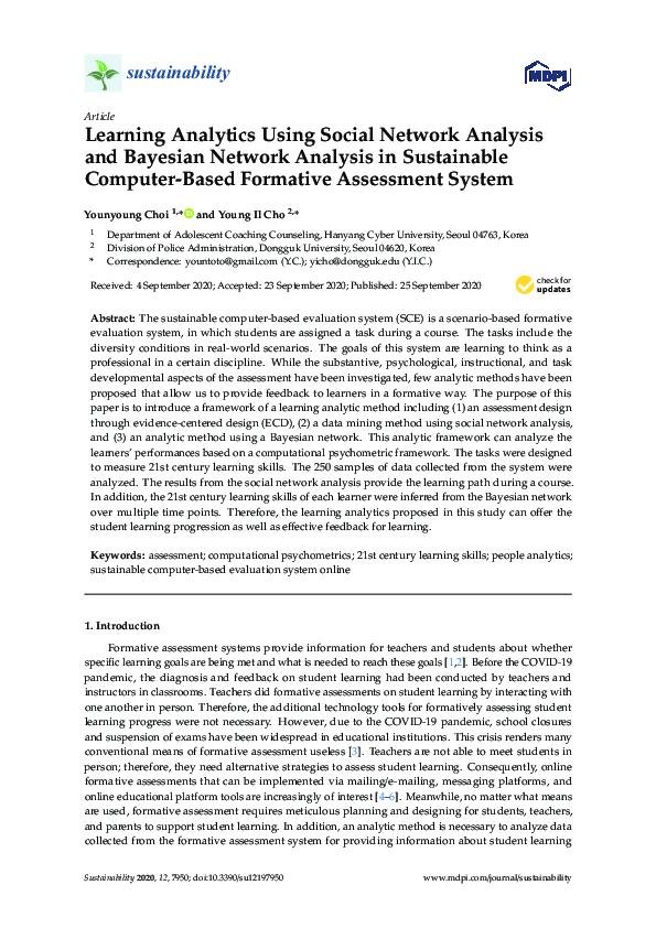 (PDF) Learning Analytics Using Social Network Analysis and Bayesian ...