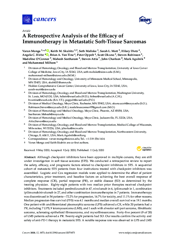 (PDF) A Retrospective Analysis of the Efficacy of Immunotherapy in ...