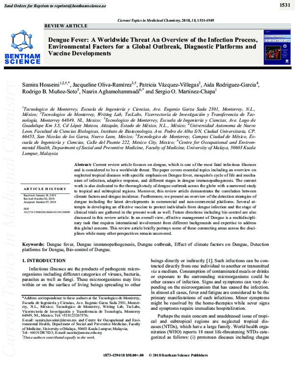 (PDF) Dengue fever: a worldwide threat An overview of the infection ...