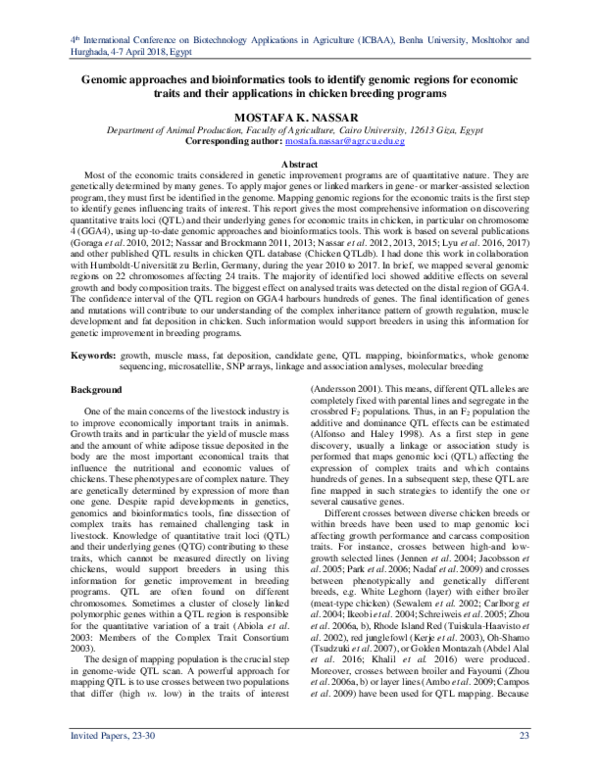 (PDF) Genomic approaches and bioinformatics tools to identify genomic ...