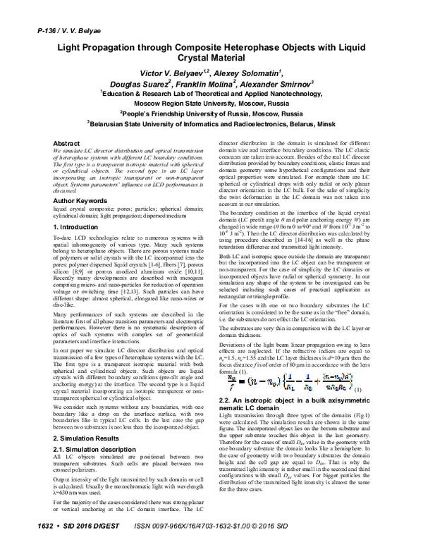 (PDF) P-136: Light Propagation through Composite Heterophase Objects ...