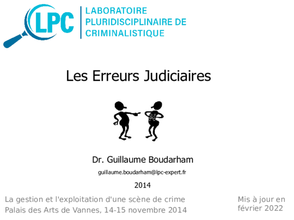 (PDF) Les Erreurs Judiciaires