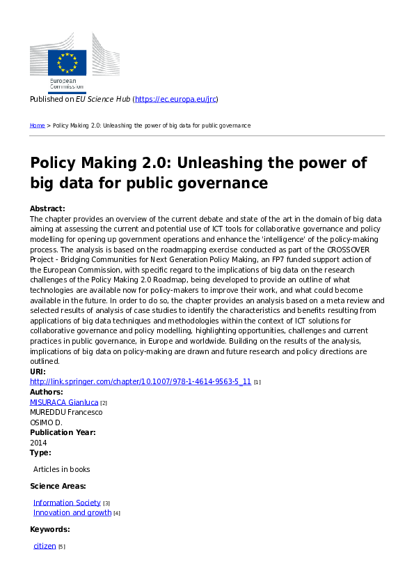 Policy-Making 2.0: Unleashing the Power of Big Data for Public Governance