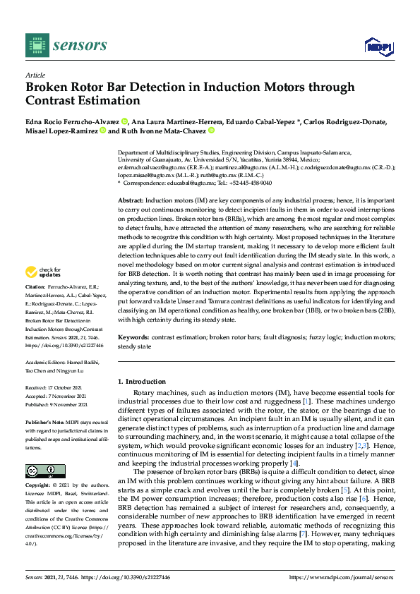 (PDF) Broken Rotor Bar Detection in Induction Motors through Contrast ...