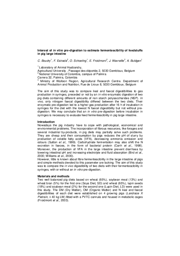 (PDF) Interest of in vitro pre-digestion to estimate fermentability of ...