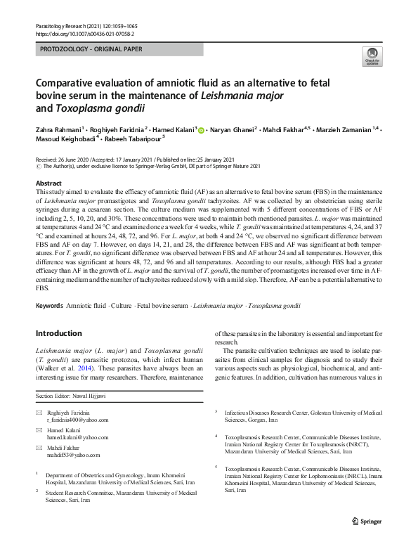 (PDF) Comparative evaluation of amniotic fluid as an alternative to ...