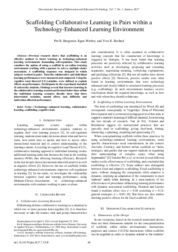 (PDF) Scaffolding Collaborative Learning in Pairs within a Technology ...