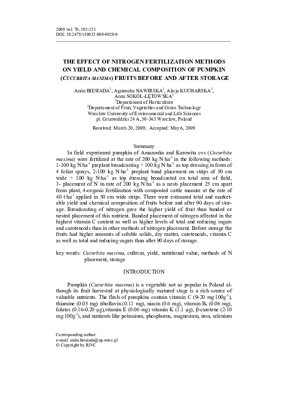 (PDF) The Effect of Nitrogen Fertilization Methods on Yield and ...