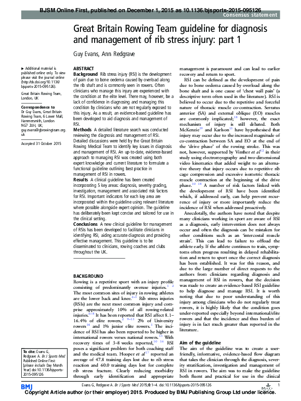 (PDF) Great Britain Rowing Team Guideline for diagnosis and management