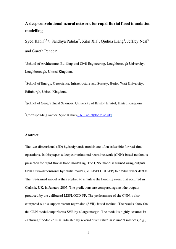(PDF) A deep convolutional neural network for rapid fluvial flood ...