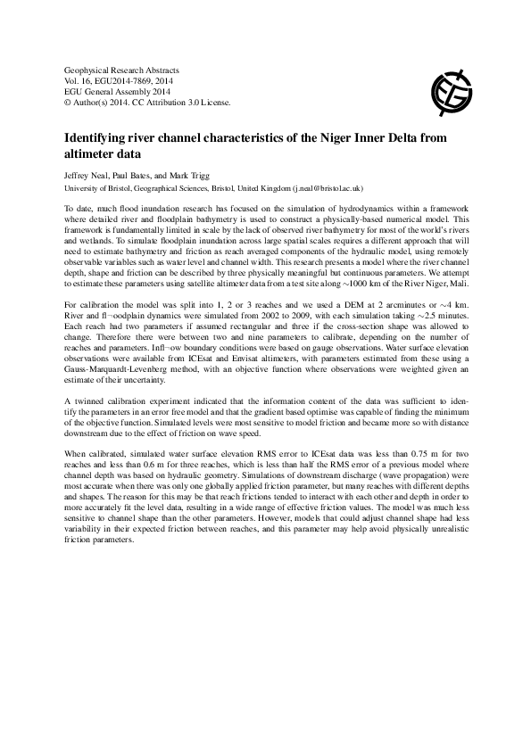 (PDF) Identifying river channel characteristics of the Niger Inner ...