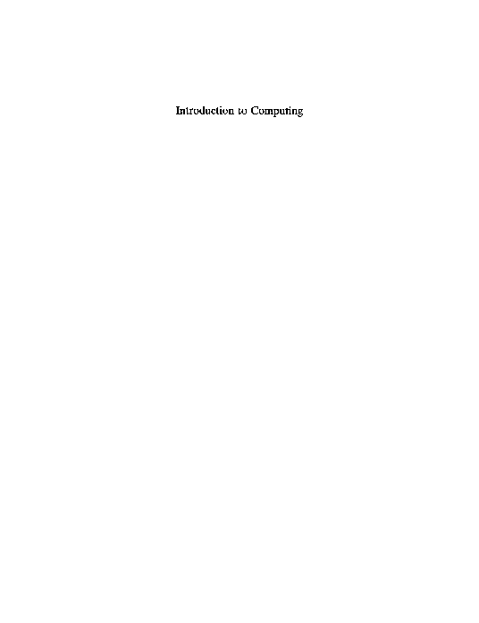 (PDF) Introduction to Computing