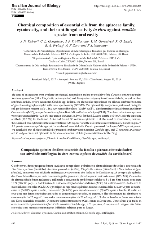 (PDF) Chemical composition of essential oils from the apiaceae family ...