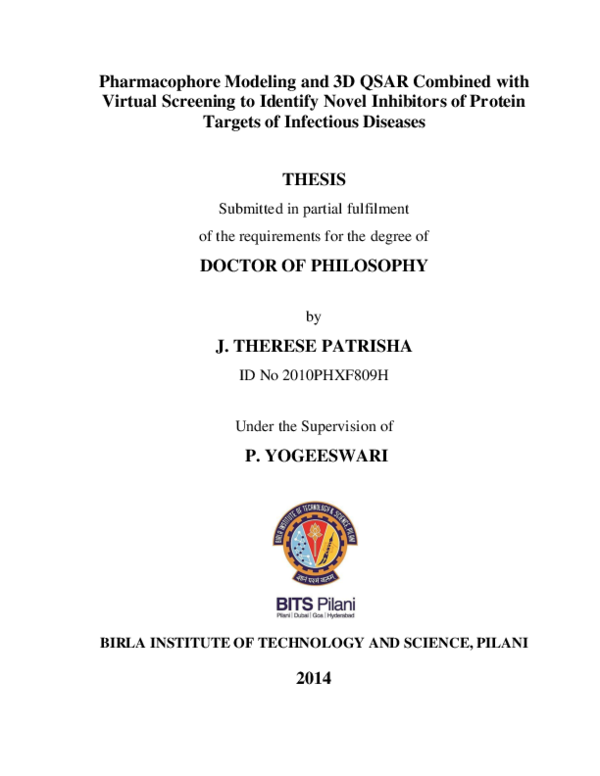 (PDF) Pharmacophore modeling and 3D QSAR combined with virtual ...