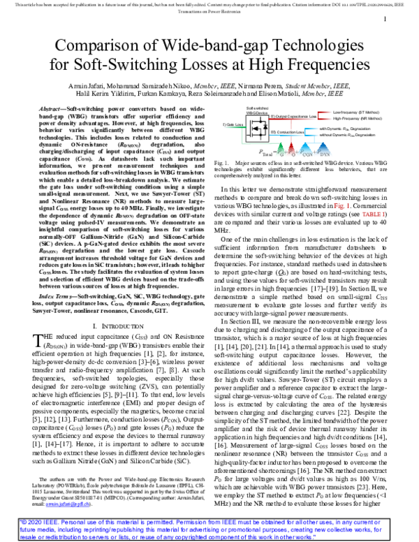 (PDF) Comparison of Wide-Band-Gap Technologies for Soft-Switching ...