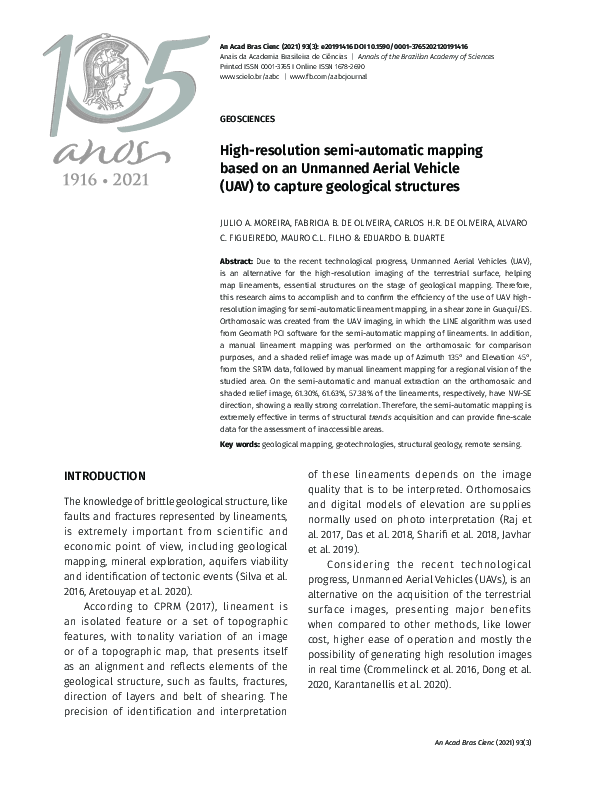 (PDF) High-resolution semi-automatic mapping based on an Unmanned ...