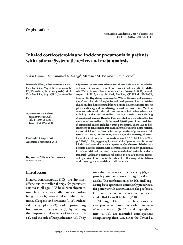 (PDF) Inhaled corticosteroids and incident pneumonia in patients with ...