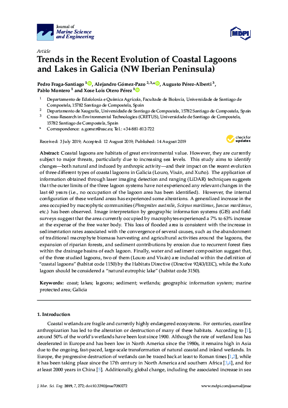 (PDF) Trends in the Recent Evolution of Coastal Lagoons and Lakes in ...