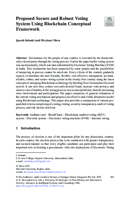 (PDF) Proposed Secure and Robust Voting System Using Blockchain ...