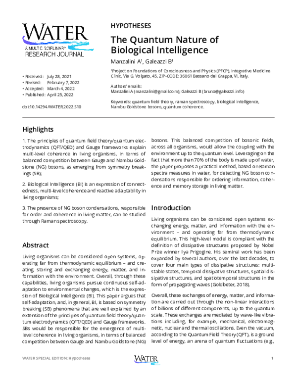 The Quantum Nature of Biological Intelligence