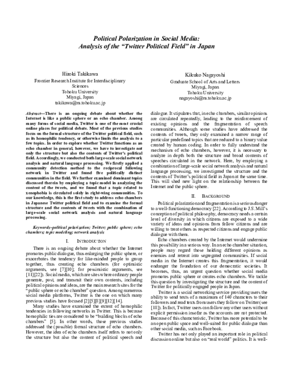 (PDF) Political polarization in social media: Analysis of the “Twitter ...