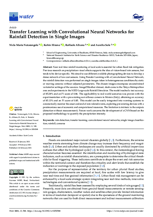 (PDF) Transfer Learning with Convolutional Neural Networks for Rainfall ...