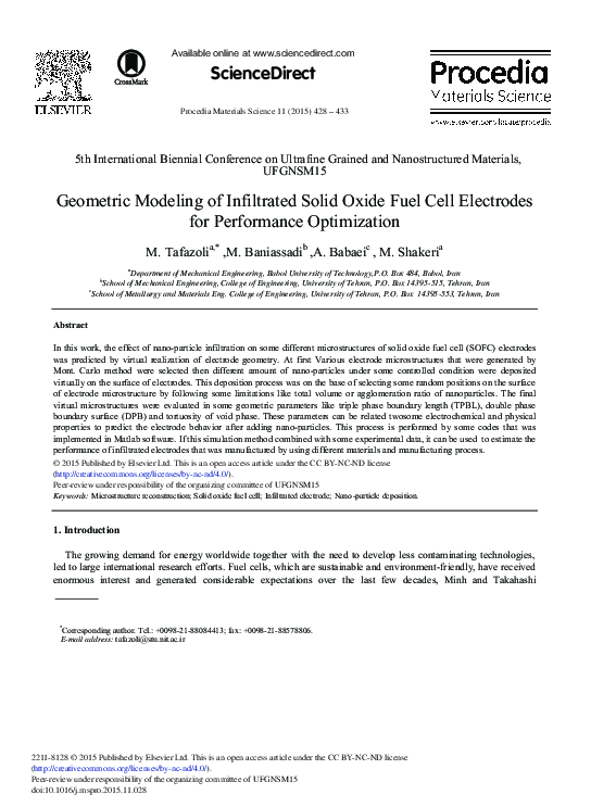 (PDF) Geometric Modeling of Infiltrated Solid Oxide Fuel Cell ...