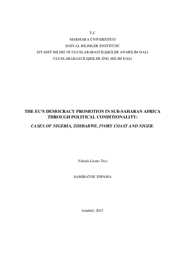 (PDF) The eu’s democracy promotion ın sub-saharan Africa through ...
