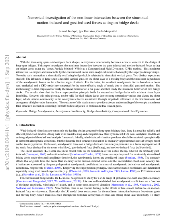 (PDF) Numerical investigation of the nonlinear interaction between the ...