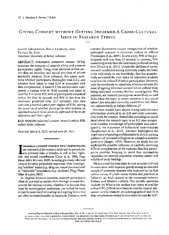 (PDF) Giving Consent without Getting Informed
