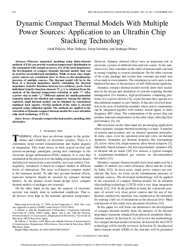 (PDF) Dynamic compact thermal models with multiple power sources ...