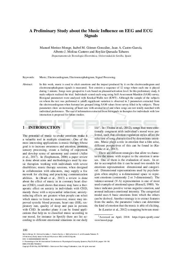(PDF) A Preliminary Study about the Music Influence on EEG and ECG ...