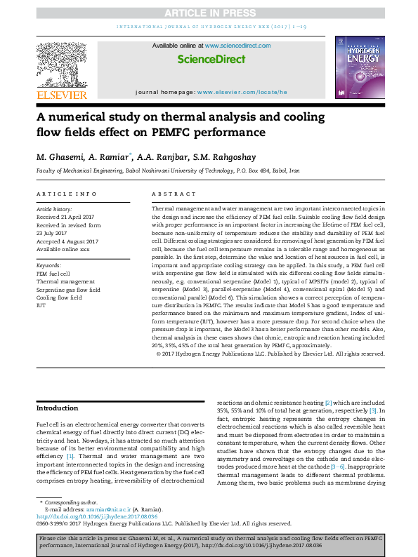 (PDF) A numerical study on thermal analysis and cooling flow fields ...