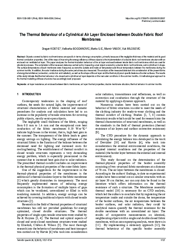 (PDF) The Thermal Behaviour of a Cylindrical Air Layer Enclosed between ...