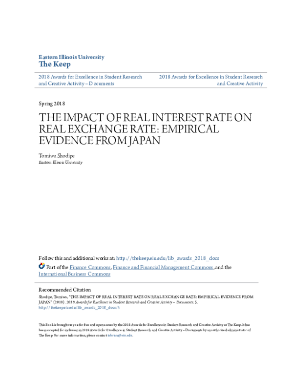 (PDF) The Impact of Real Interest Rate on Real Exchange Rate: Empirical ...