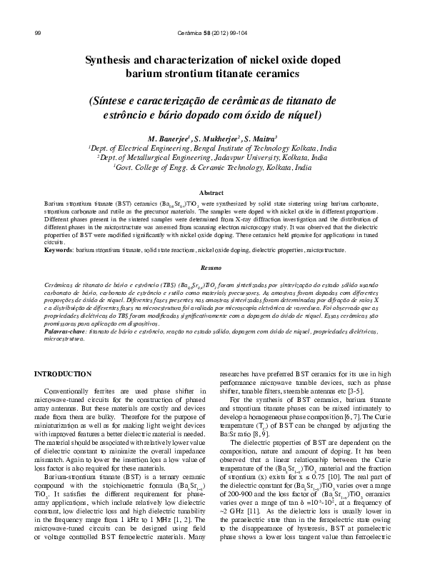 (PDF) Synthesis and Characterization of Nickel Oxide Nanoparticles from ...