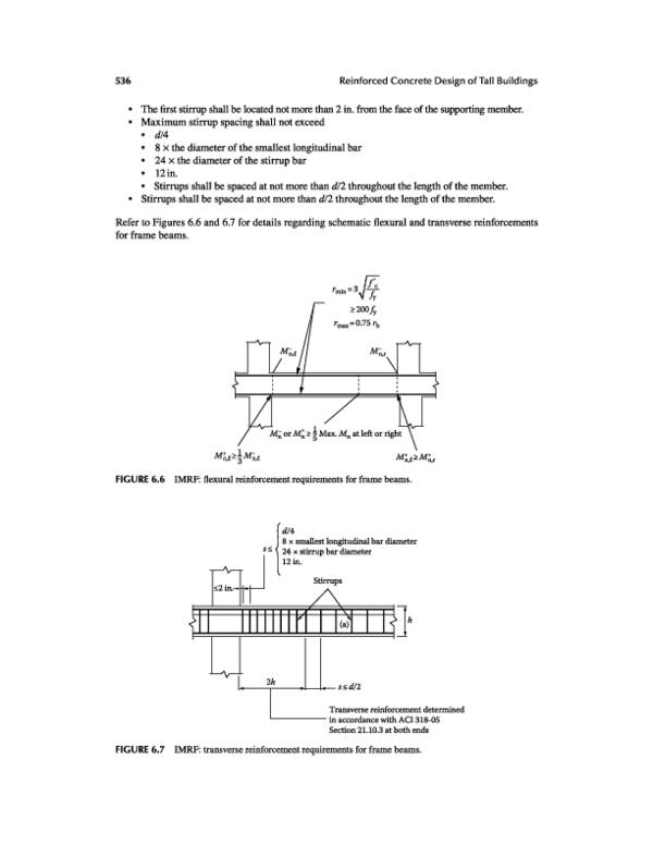(PDF) IMRF fl exural reinforcement requirements for frame beams