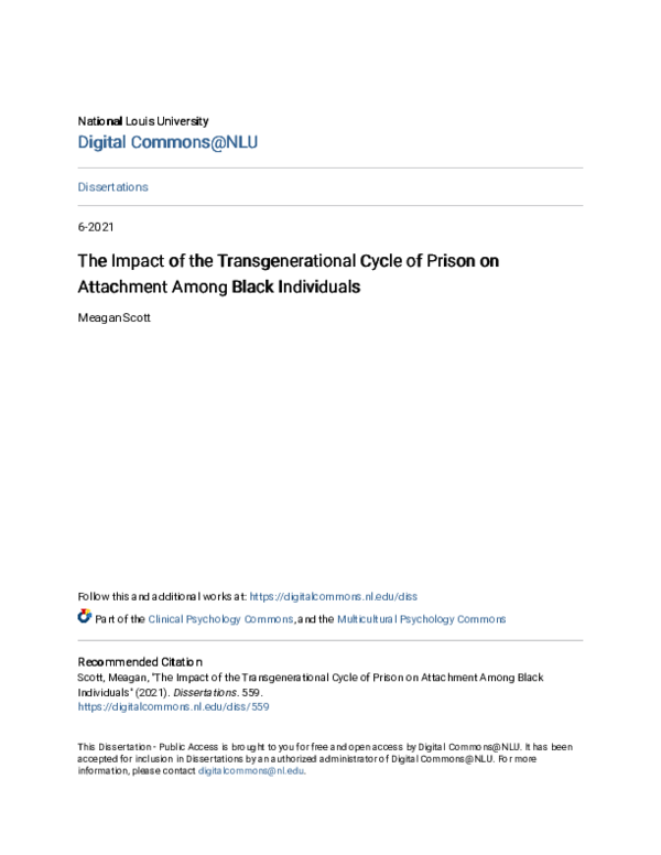 (PDF) The Impact of the Transgenerational Cycle of Prison on Attachment ...