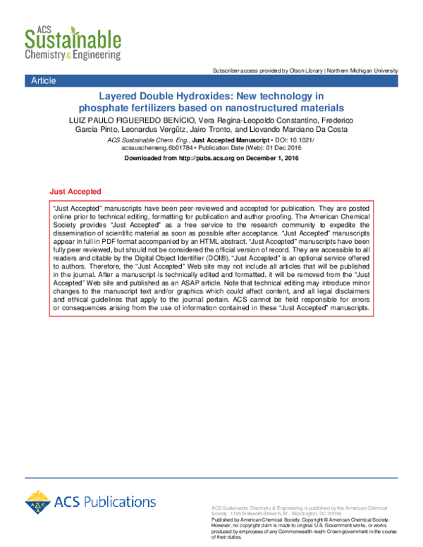 (PDF) Layered Double Hydroxides: New Technology in Phosphate ...