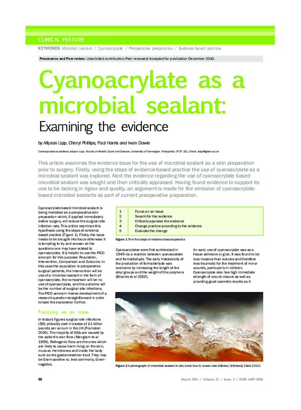 (PDF) Cyanoacrylate as a microbial sealant examining the evidence